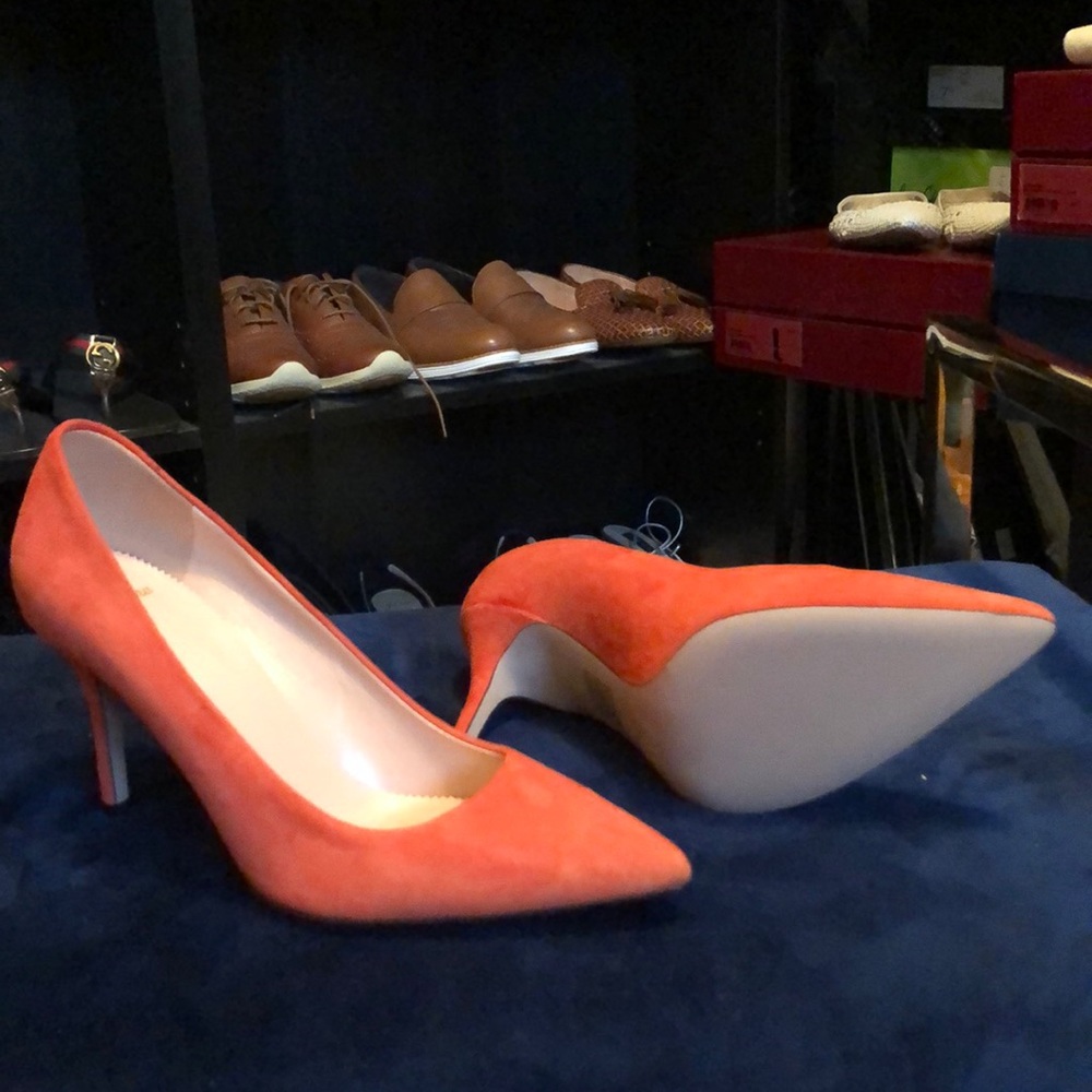 JCrew orange shade heels